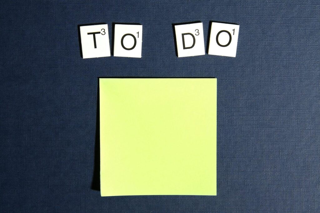A To-Do list with a heading To Do. 